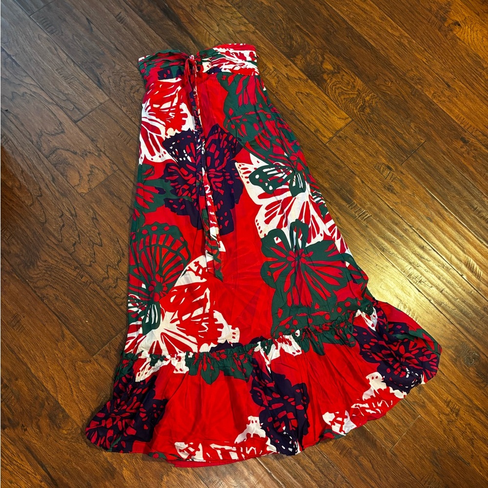 NWT Ann Taylor Floral Strapless Halter Maxi Dress